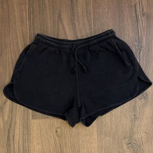 💗 Brandy Melville 💗 Black Waffle Athletic Shorts